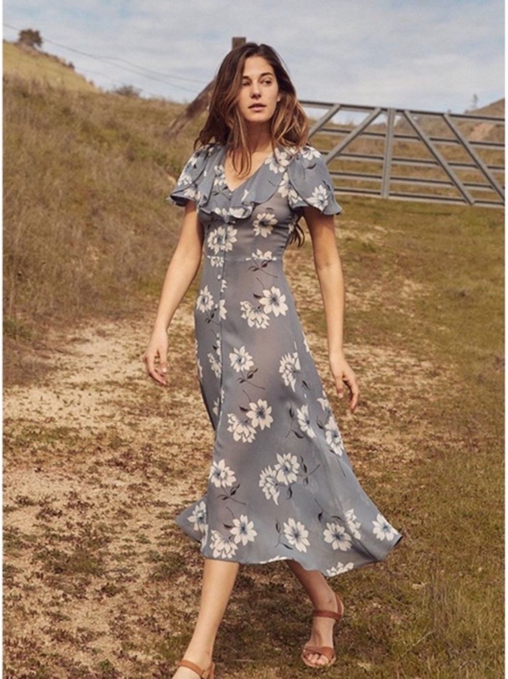 Christy Dawn The Daisy Midi Dress in Floral Mist - XS